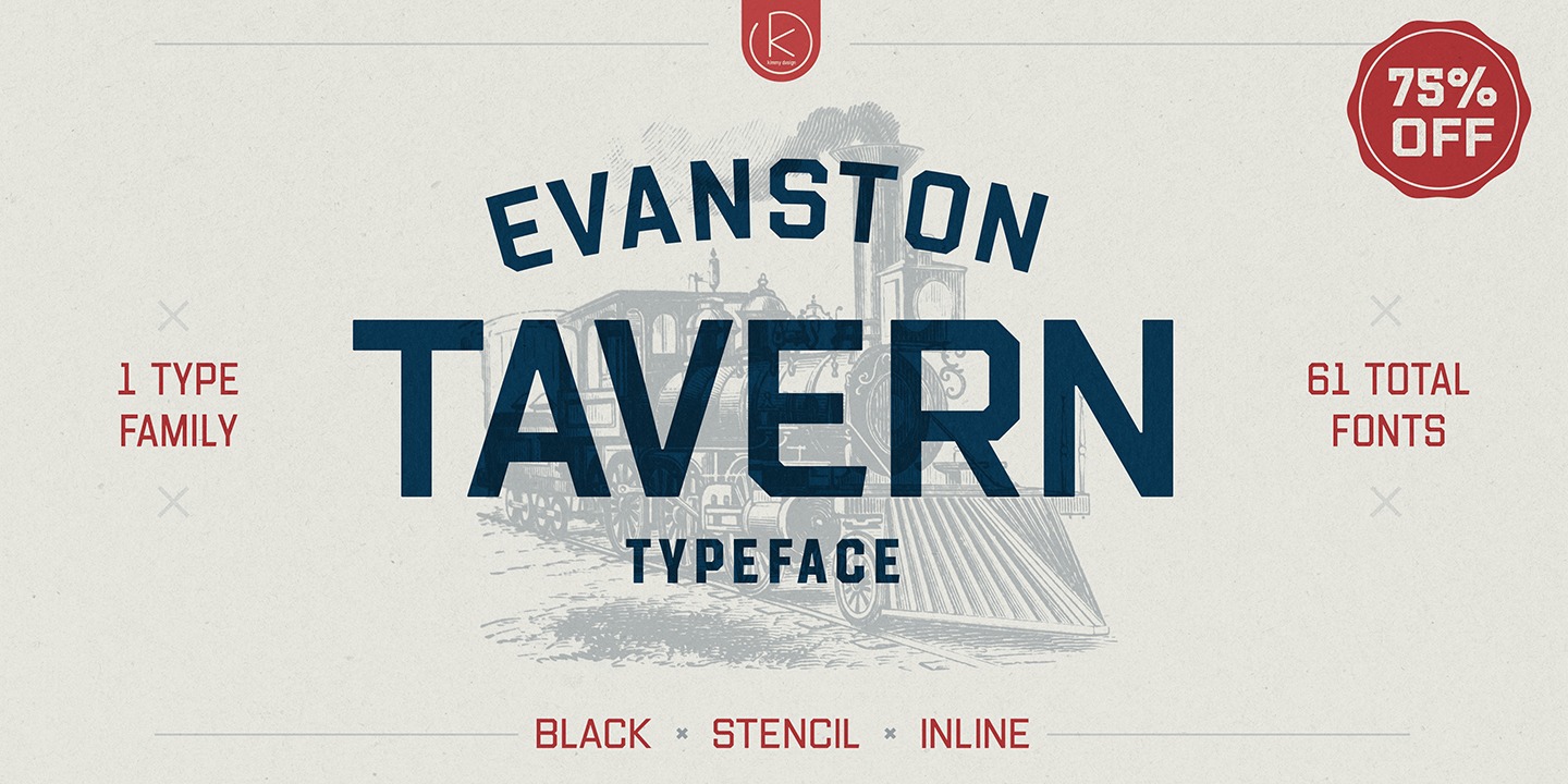 Czcionka Evanston Tavern 1846